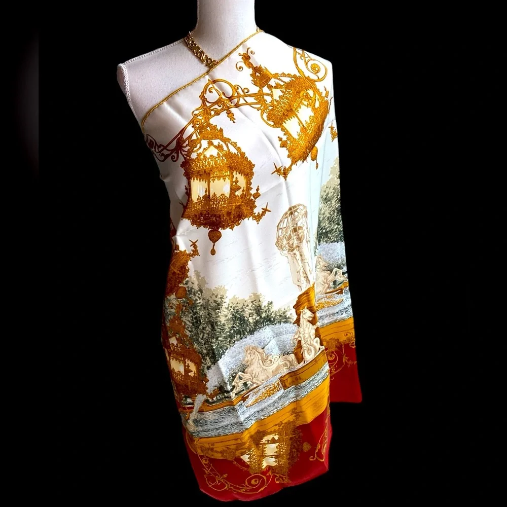 Vintage Christian Dior Silk Scarf RARE DESIGN! (t100ac)